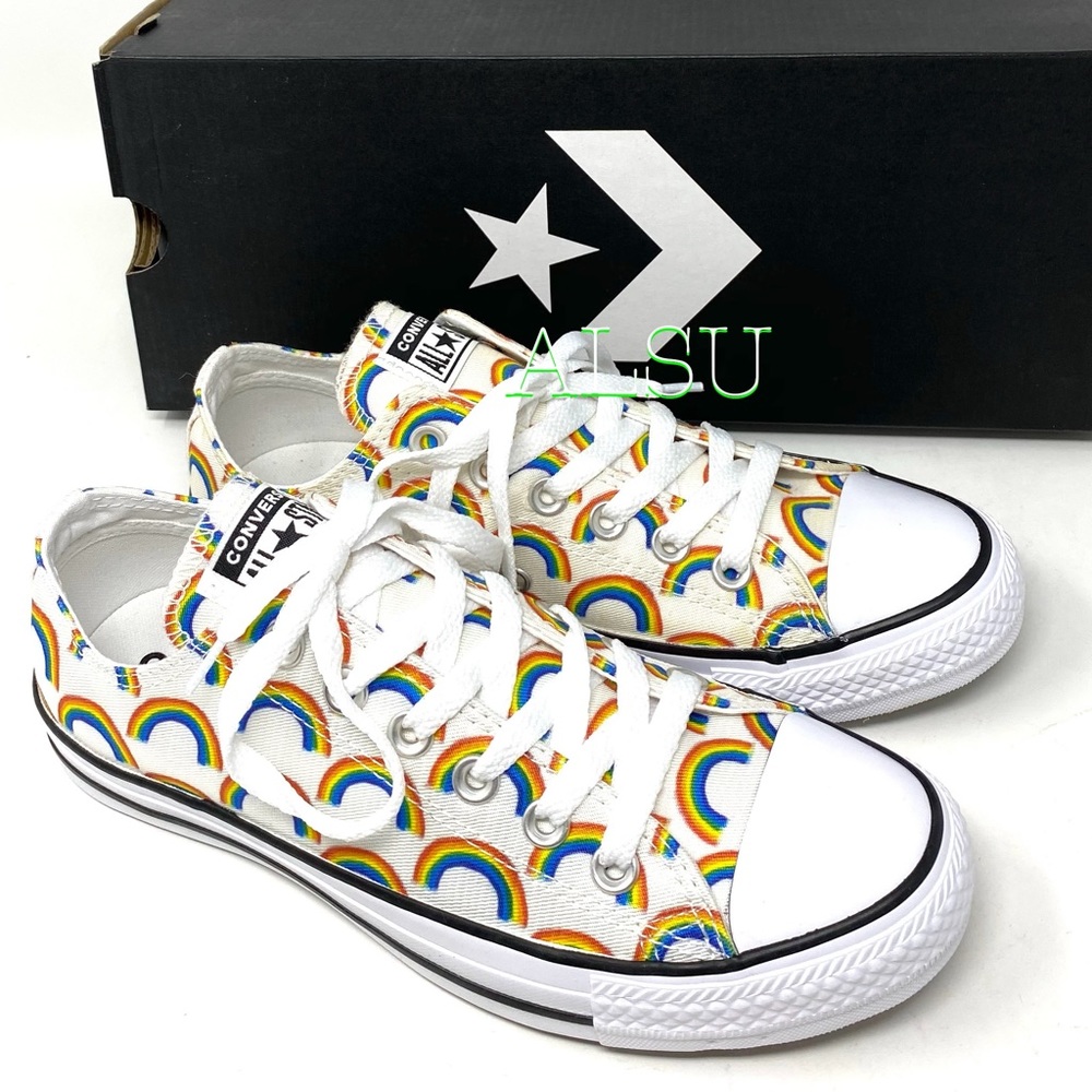 Converse Ctas Bright Rainbow 🌈 Canvas Low Women’s - Picture 6 of 10